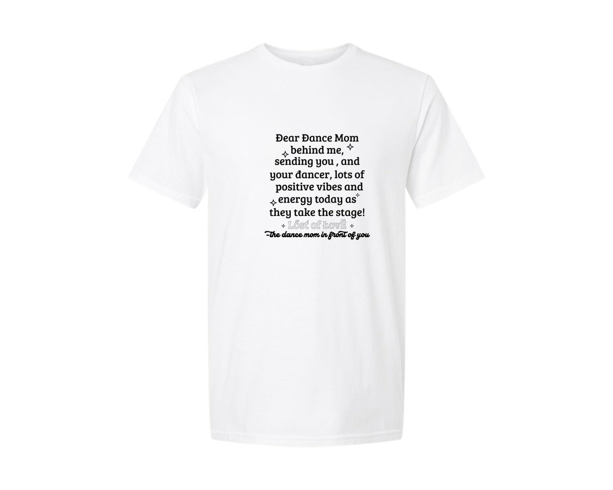 brand:Generic|color:White|Dear Dance Mom Graphic T-Shirt