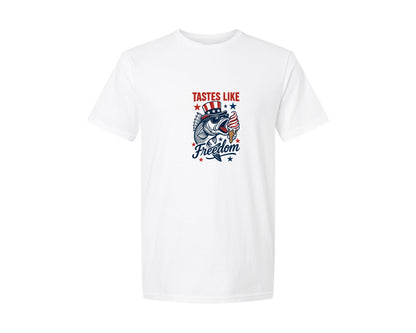 brand:Generic|color:White|Tastes Like Freedom 4Th Of July 3 Graphic T-Shirt