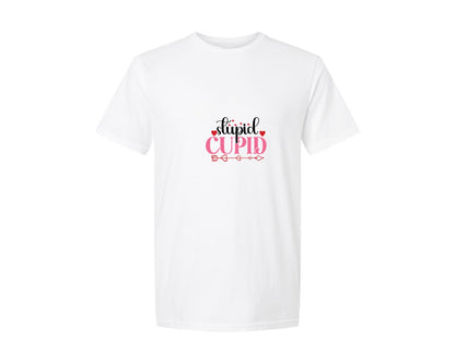 brand:Generic|color:White|Stupid Cupid 8 Graphic T-Shirt