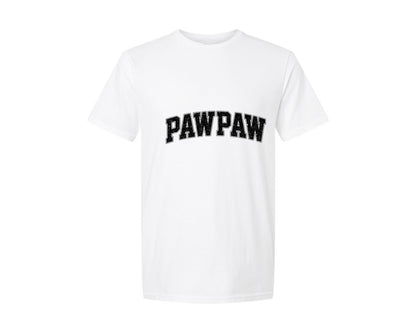 brand:Generic|color:White|Pawpaw Retro Varsity Graphic T-Shirt