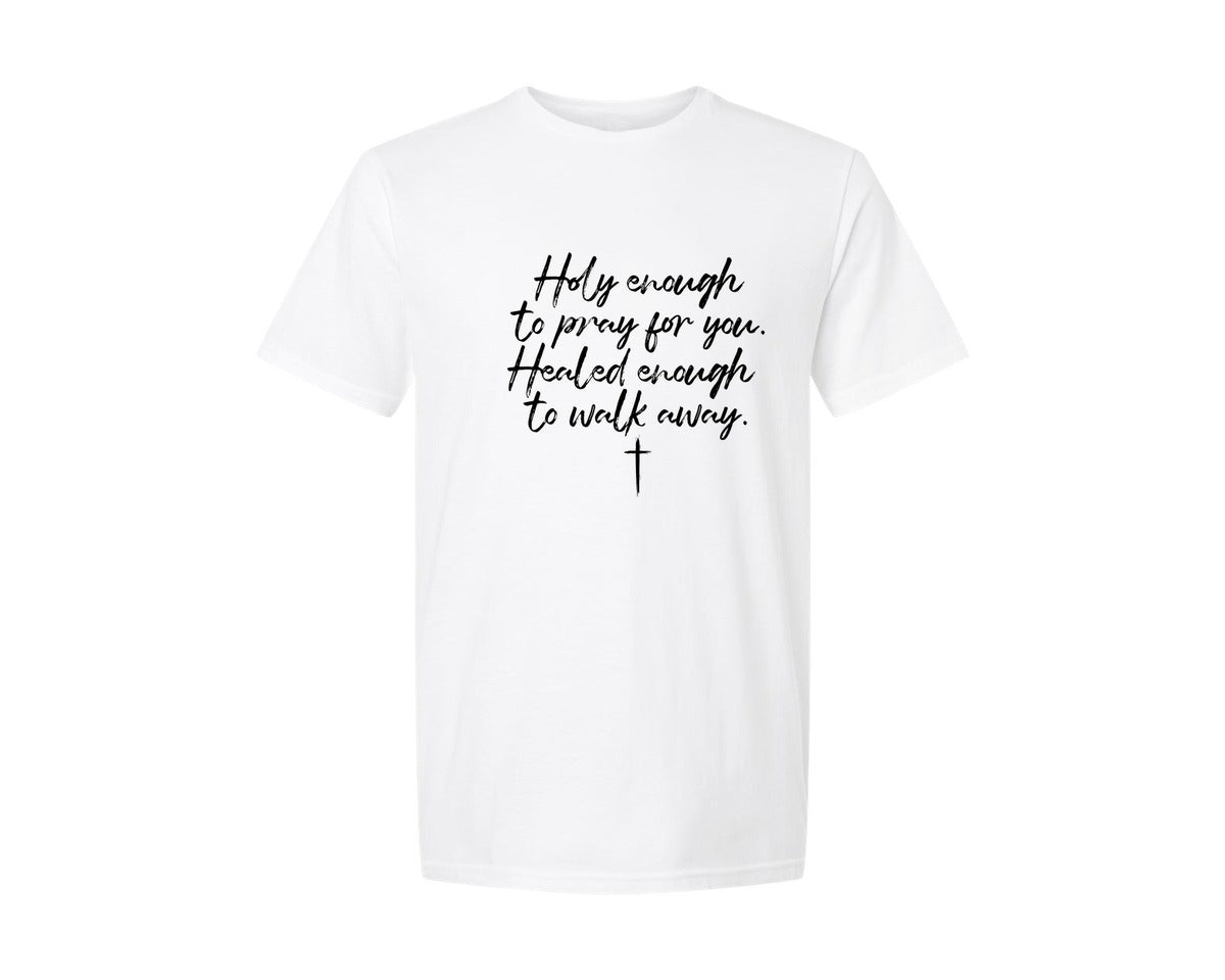 brand:Generic|color:White|Faith With Boundaries File Faith Graphic T-Shirt