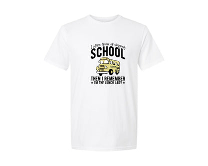 brand:Generic|color:White|I Often Think Of Skipping School 3 Graphic T-Shirt