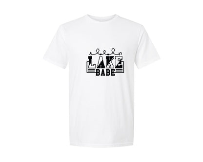 brand:Generic|color:White|Lake Babe 22 Graphic T-Shirt
