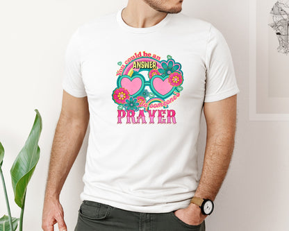 brand:Bella Canvas|color:White|Retro Jesus Could Be An You Prayer Graphic T-Shirt