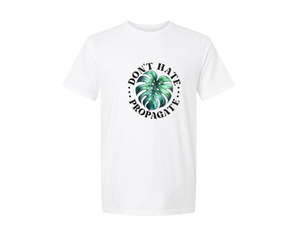 brand:Generic|color:White|Dont Hate Propagate Plant Mom Graphic T-Shirt