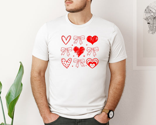 Valentine Coquette Heart Xoxo Graphic T-Shirt