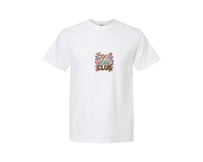 brand:Comfort Colors|color:White|Cool Moms Club Shirt Funny Mom Graphic T-Shirt