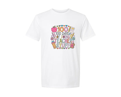 brand:Generic|color:White|100 Days Of School 57 Graphic T-Shirt