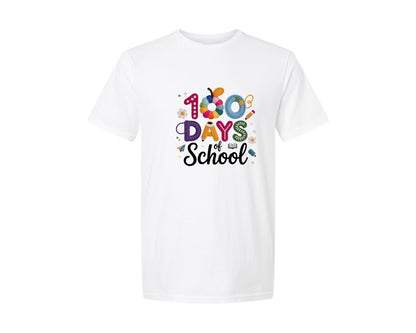 brand:Generic|color:White|Crochet 100 Days Of School Cute Graphic T-Shirt