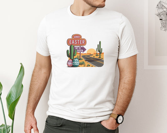 Howdy Easter Western Desert Easter 3 Graphic T-Shirt
