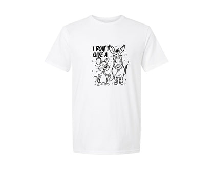 brand:Generic|color:White|I Dont Give A Rats Ass Sarcasm Graphic T-Shirt