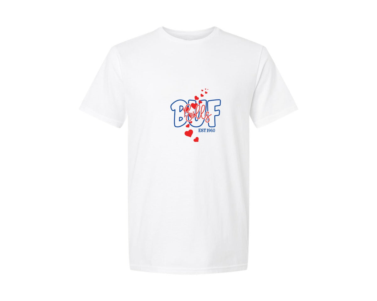 brand:Generic|color:White|Buffalo Football Buf Bills Est 1960 Graphic T-Shirt