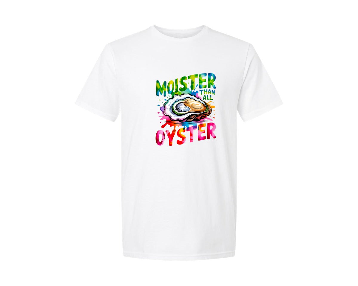 brand:Generic|color:White|Moister Than An Oyster Funny Graphic Graphic T-Shirt