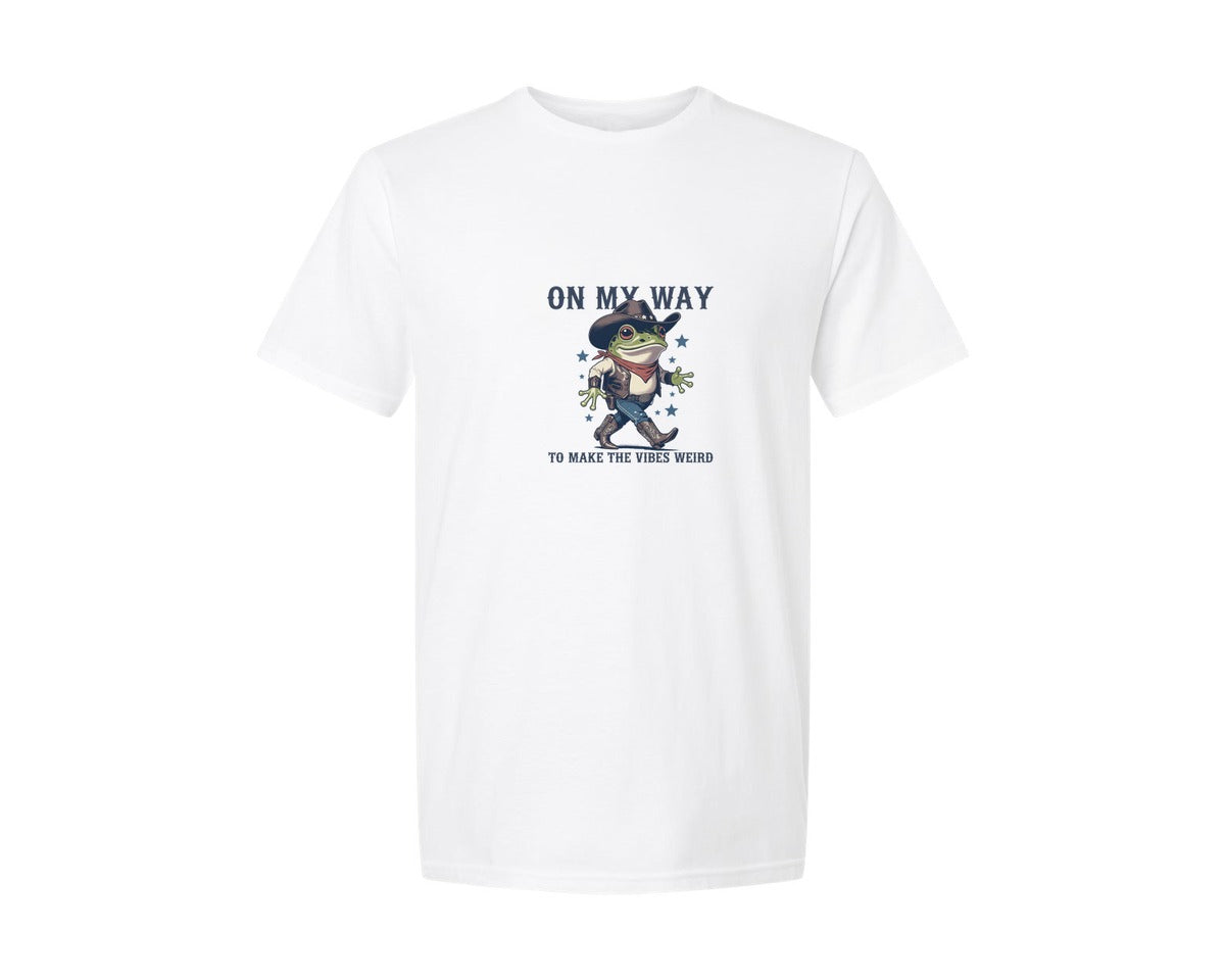 brand:Generic|color:White|On My Way To Make The Vibes Weird 2 Graphic T-Shirt