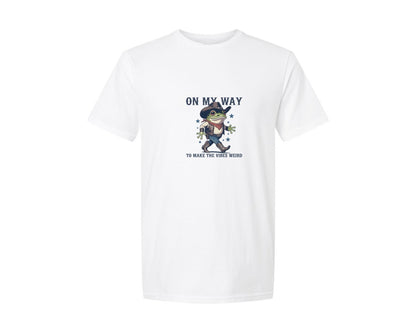 brand:Generic|color:White|On My Way To Make The Vibes Weird 2 Graphic T-Shirt