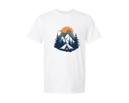 brand:Generic|color:White|Sunset Camping Adventure T Shirt Design 8 Graphic T-Shirt