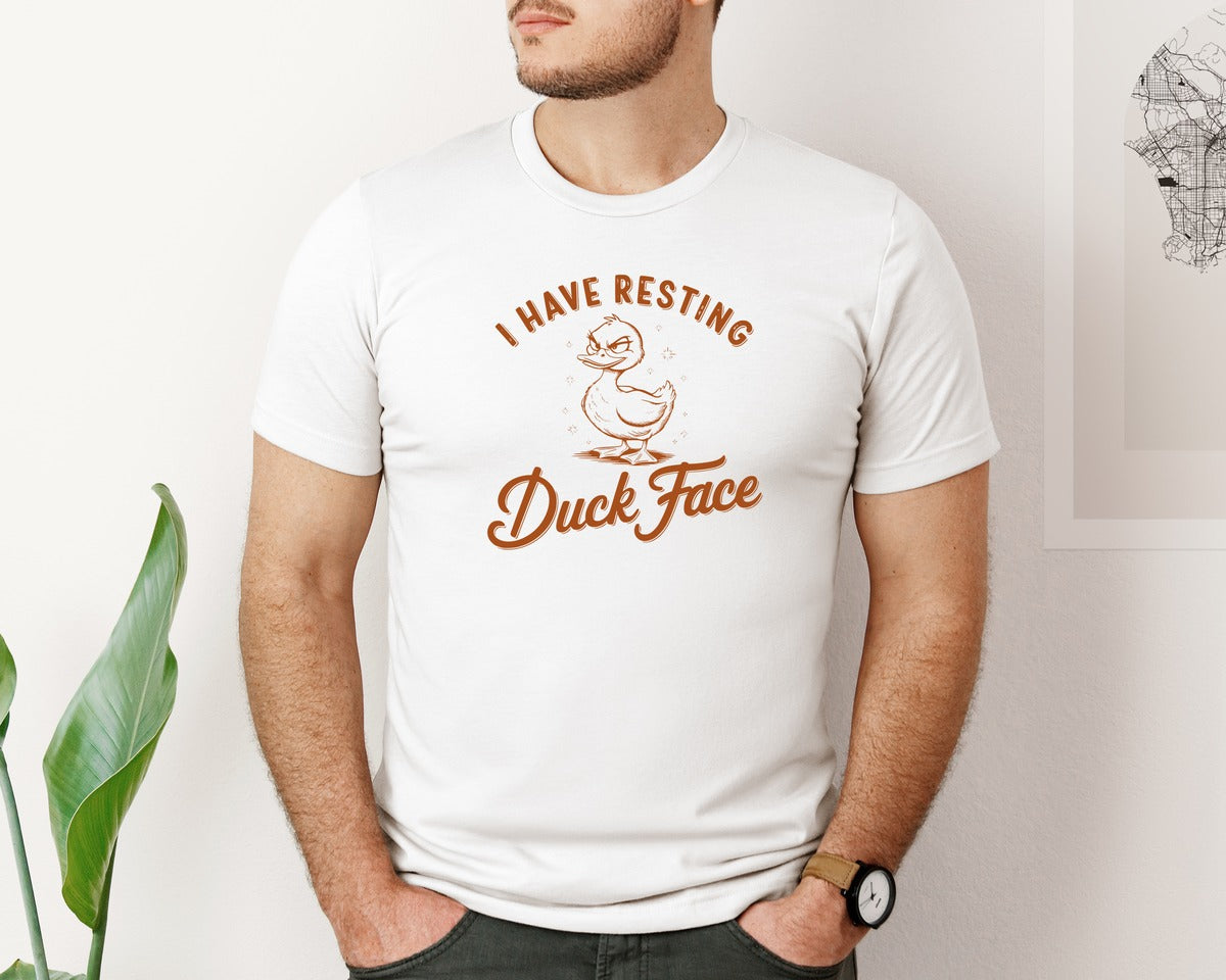 brand:Bella Canvas|color:White|I Have Resting Duck Face Design Graphic T-Shirt