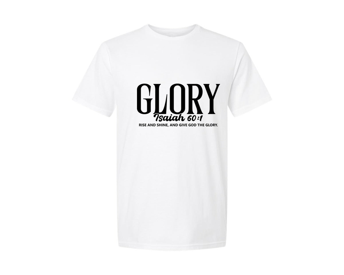 brand:Generic|color:White|Glory Isaiah 601 Christian Graphic T-Shirt