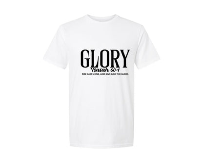 brand:Generic|color:White|Glory Isaiah 601 Christian Graphic T-Shirt