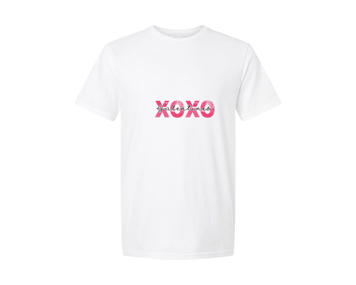 brand:Generic|color:White|Galentines Galentines Gang Xox Graphic T-Shirt