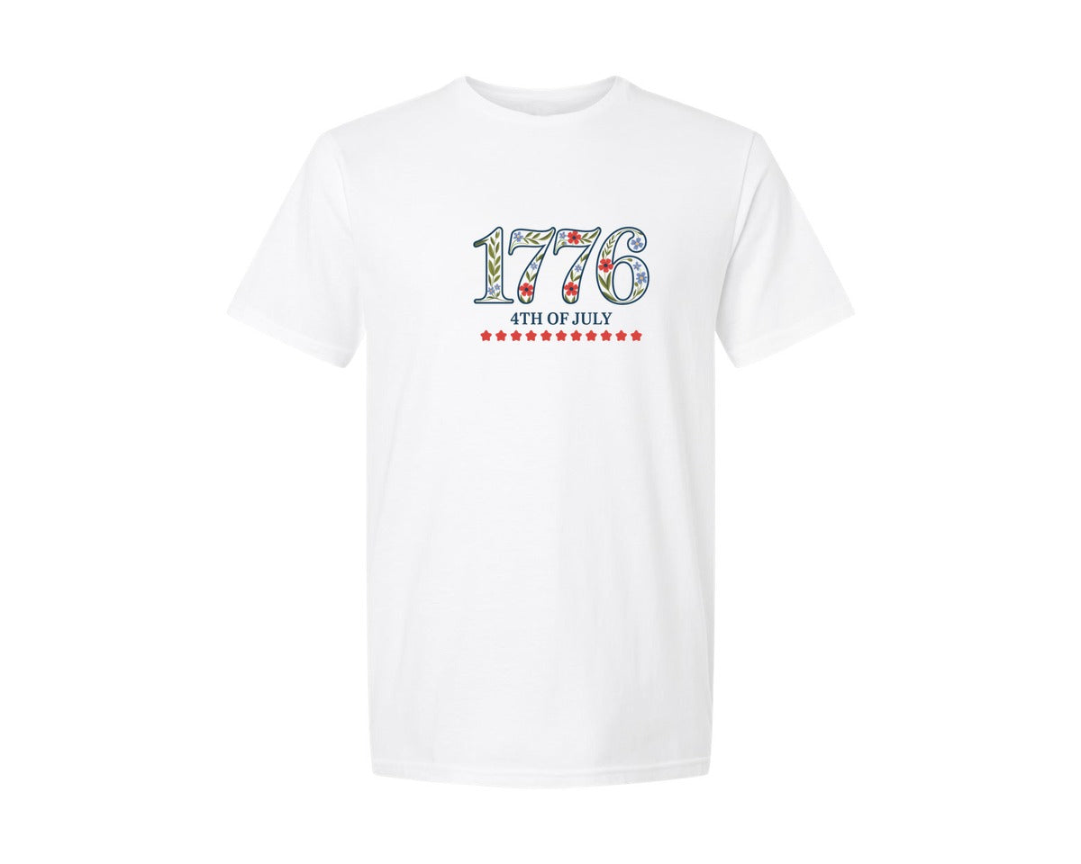 brand:Generic|color:White|1776 4Th Of July Patriotic Shirt Graphic T-Shirt