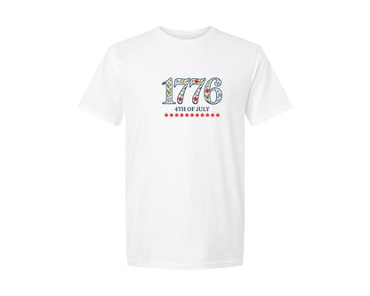 brand:Generic|color:White|1776 4Th Of July Patriotic Shirt Graphic T-Shirt