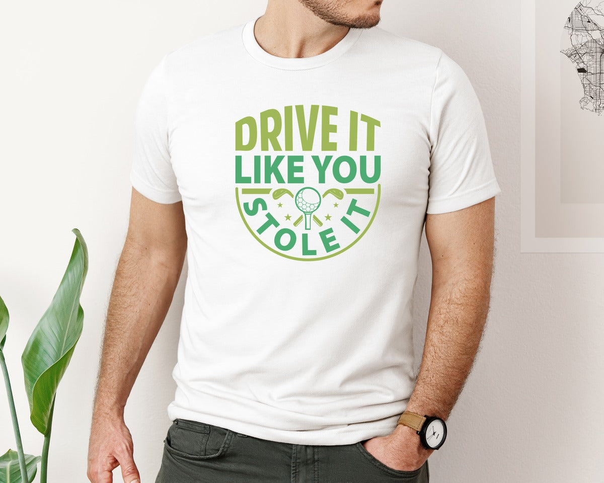 brand:Bella Canvas|color:White|Drive It Like You Stole It Cut File 10 Graphic T-Shirt