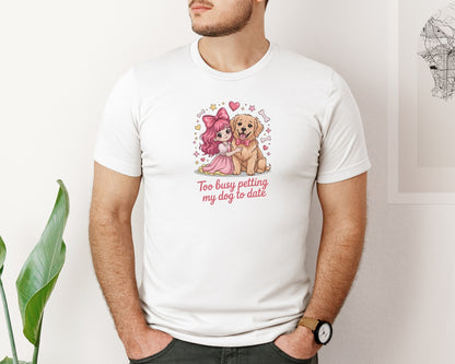 brand:Bella Canvas|color:White|Dog Mom Valentines Day Graphic T-Shirt
