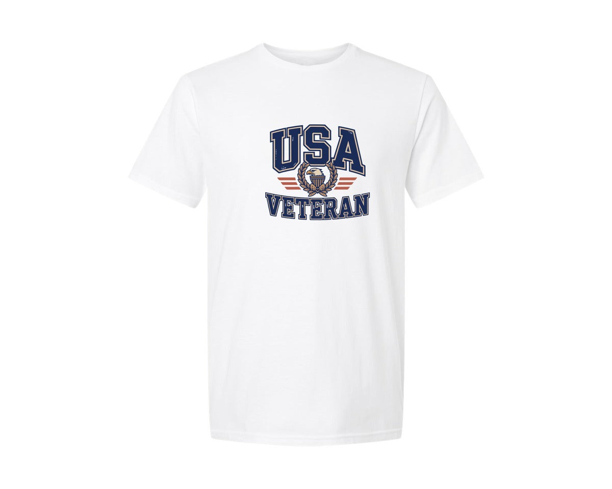 brand:Generic|color:White|Usa Veteran Eagle Vector T Shirt Design Graphic T-Shirt