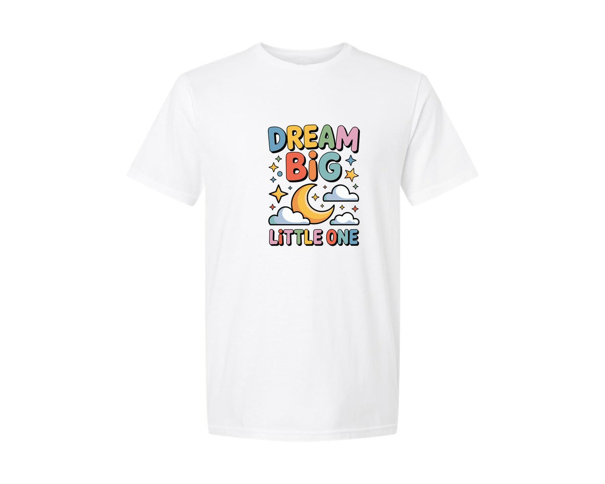 brand:Generic|color:White|Dream Big Little One Space Nursery Art Graphic T-Shirt