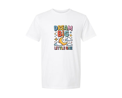brand:Generic|color:White|Dream Big Little One Space Nursery Art Graphic T-Shirt
