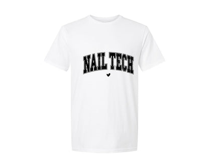 brand:Generic|color:White|Nail Tech Esthetician Graphic T-Shirt