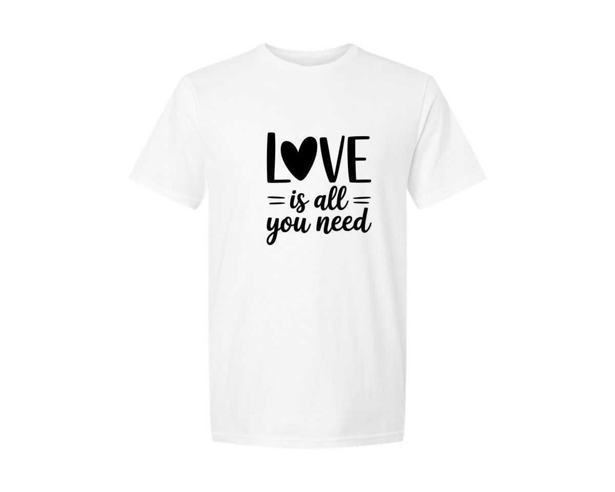 brand:Generic|color:White|Love Is All You Need 3 Graphic T-Shirt