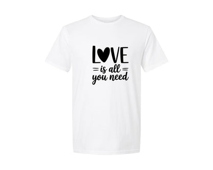 brand:Generic|color:White|Love Is All You Need 3 Graphic T-Shirt