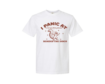 brand:Comfort Colors|color:White|Squirrel I Panic At Graphic T-Shirt