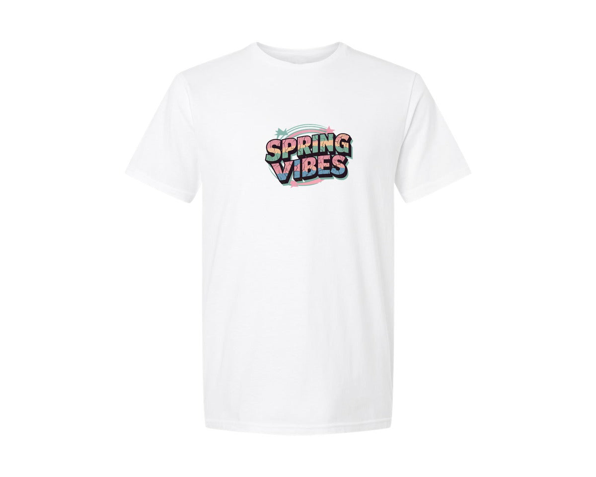 brand:Generic|color:White|Spring Vibes Easter T Shirt Design Graphic T-Shirt