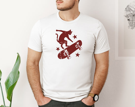 Vintage Skateboard Cat Y2K Shirt Graphic T-Shirt