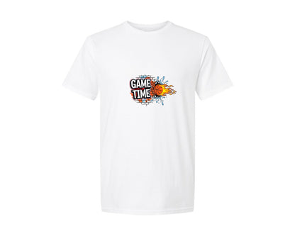 brand:Generic|color:White|Game Time Basketball T Shirt Design Graphic T-Shirt