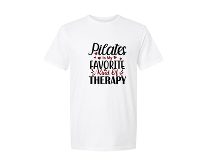 brand:Generic|color:White|Pilates Is My Favorite Workout Graphic T-Shirt