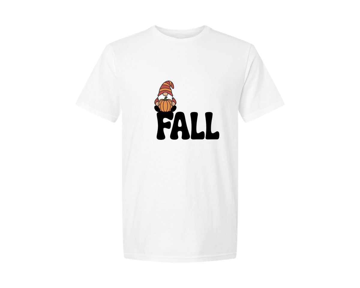 brand:Generic|color:White|Fall Gnome Ai Graphic T-Shirt