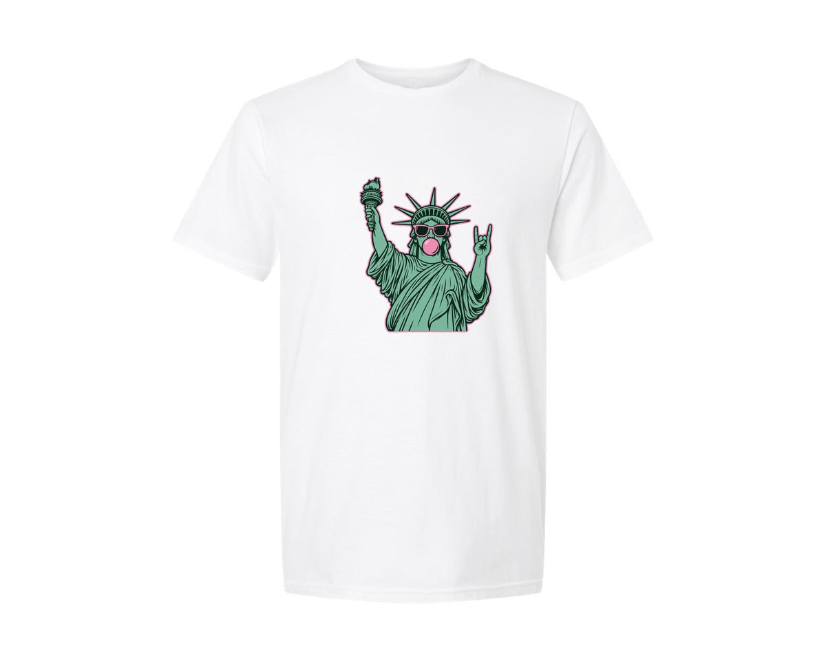 brand:Generic|color:White|4Th Of July Statue Of Liberty Usa 2 Graphic T-Shirt