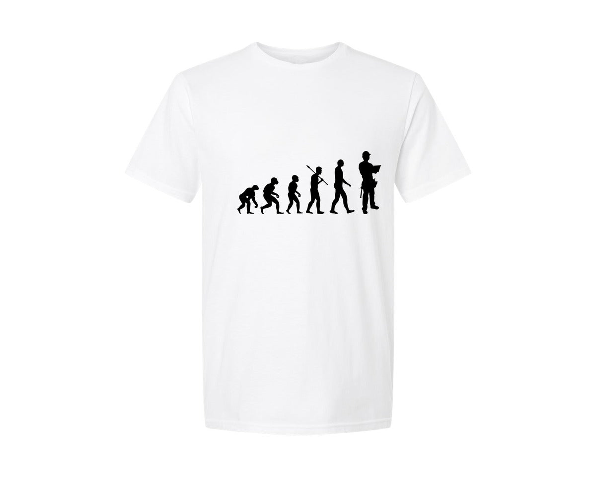 brand:Generic|color:White|Engineer Evolution Graphic T-Shirt