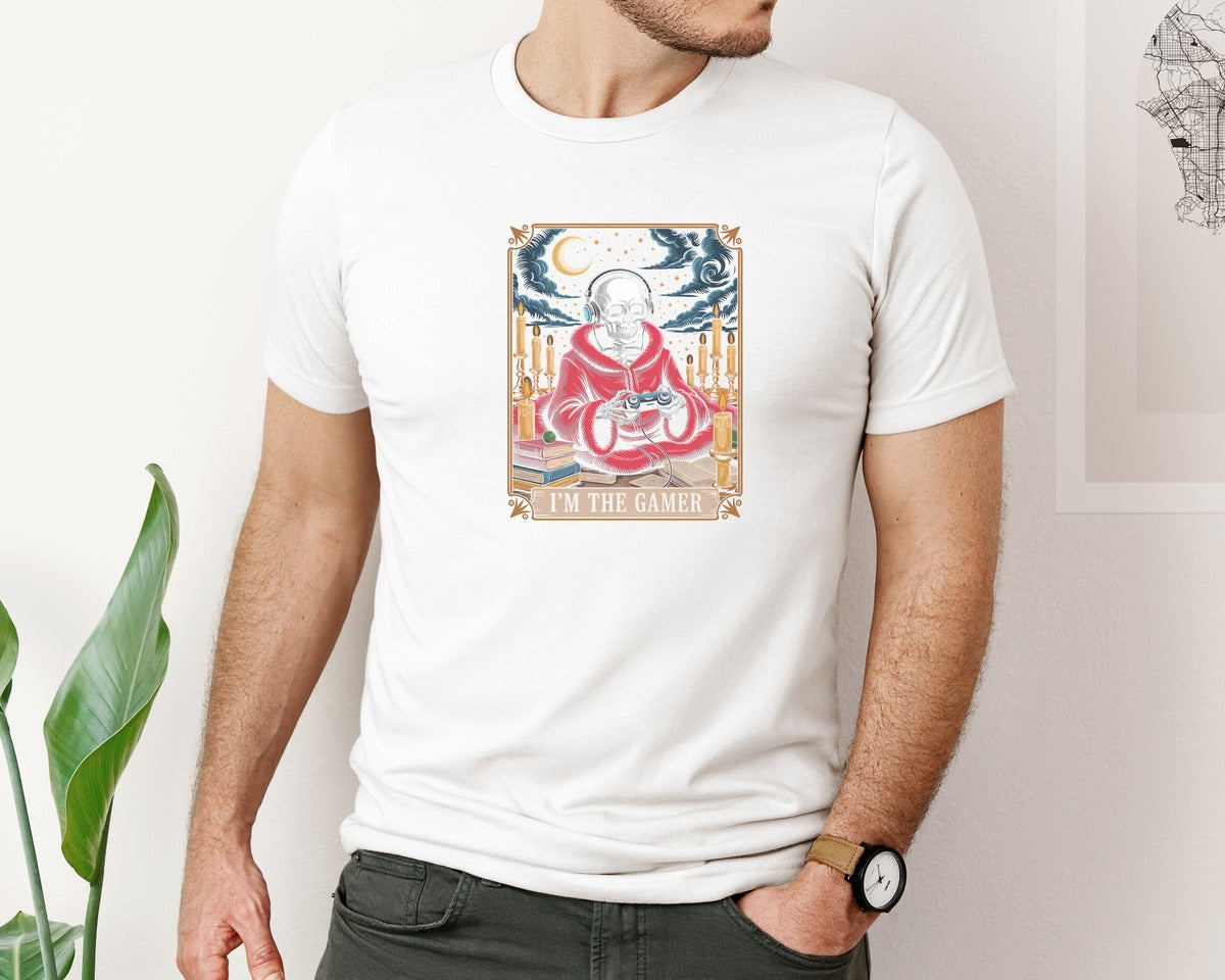 brand:Bella Canvas|color:White|The Gamer Card Game Day T Shirt Graphic T-Shirt