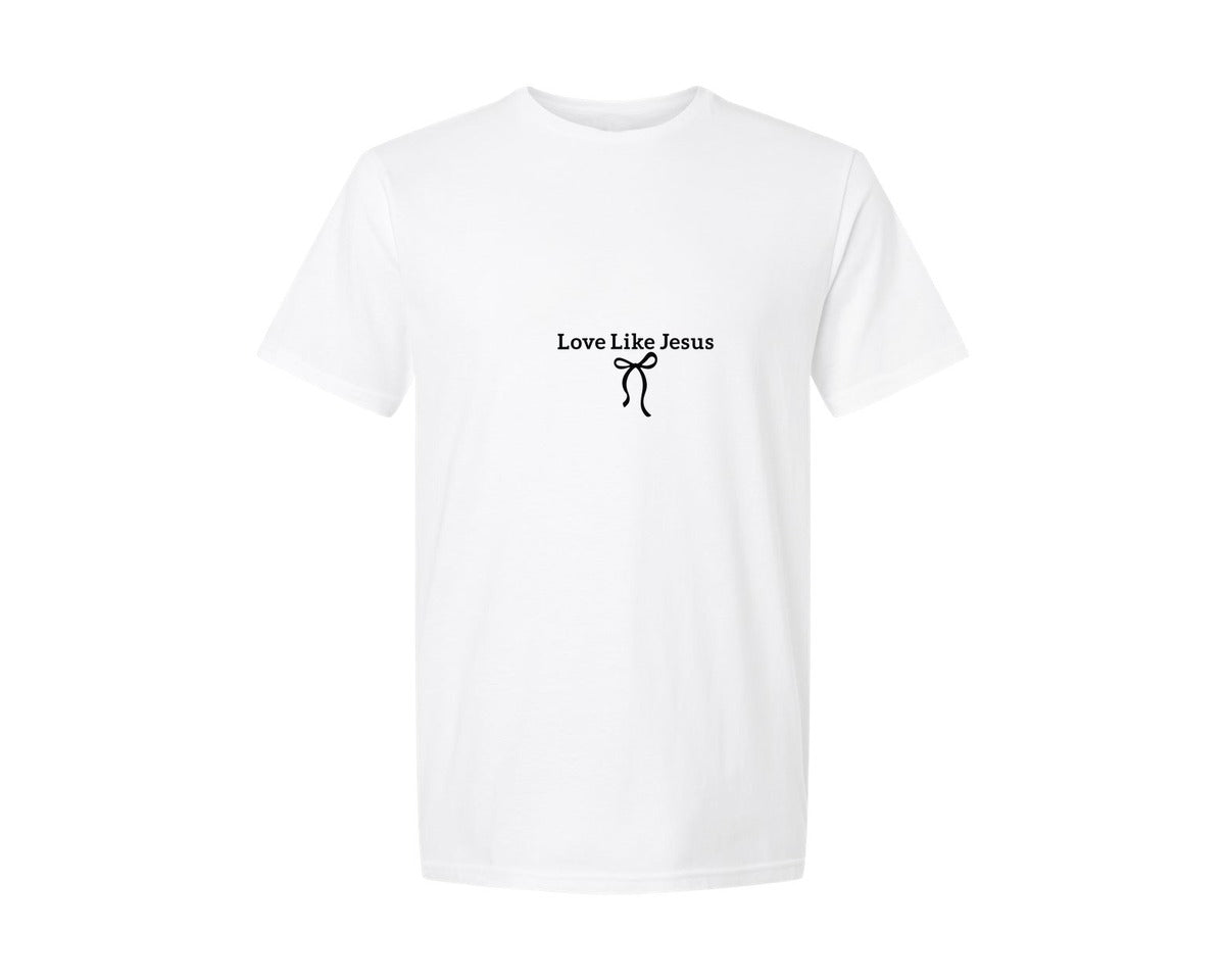 brand:Generic|color:White|Love Like Jesus Popular Graphic T-Shirt