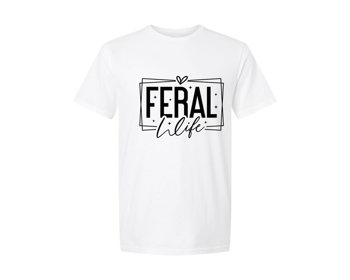 brand:Generic|color:White|Feral Wife Graphic T-Shirt