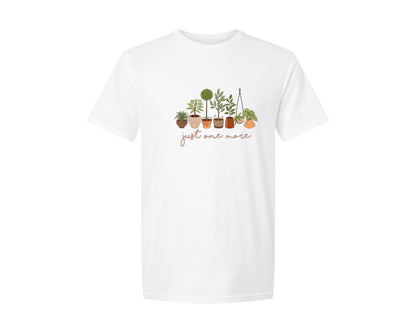 brand:Generic|color:White|Just One More Funny Plant Lovers Graphic T-Shirt
