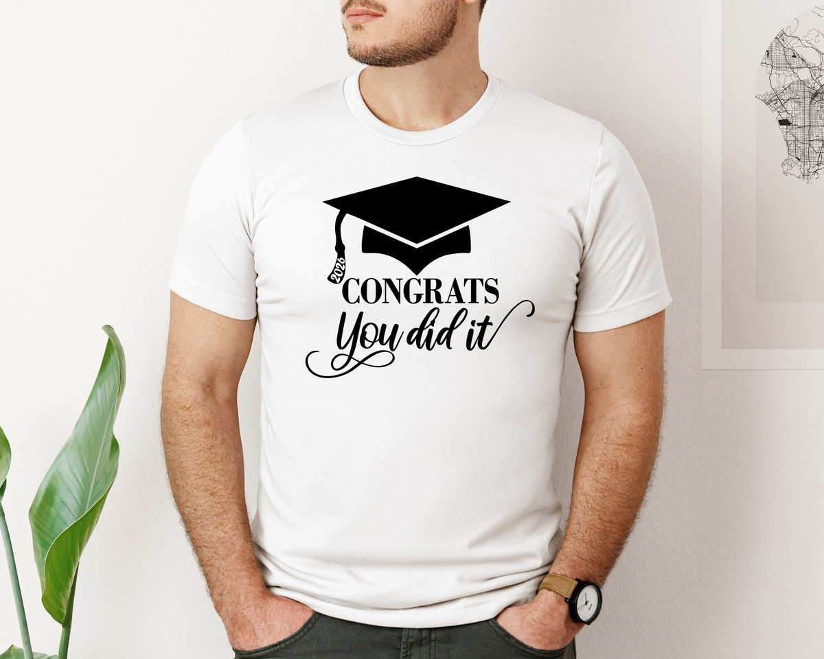 brand:Bella Canvas|color:White|2026 Graduation Squad Graduate Cap Grad Graphic T-Shirt