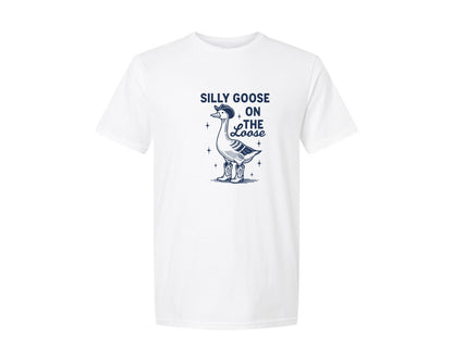 brand:Generic|color:White|Silly Goose On The Loose T Shirt Design Graphic T-Shirt