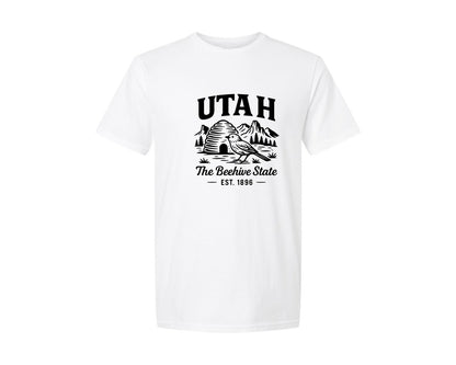 brand:Generic|color:White|Utah Beehive State Graphic T-Shirt