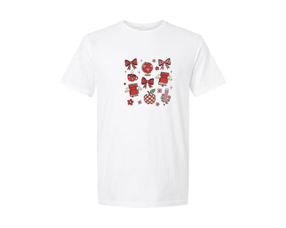 brand:Generic|color:White|Retro School Love Teacher Valentine Graphic T-Shirt